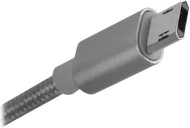 Alt view image 3 of 6 - SilverStone Technology Micro USB Cable for Most Smartphones / LG / Samsung / Reversible USB-A / Reversible Micro USB-B / 1000MM - Charcoal Gray - CPU01C