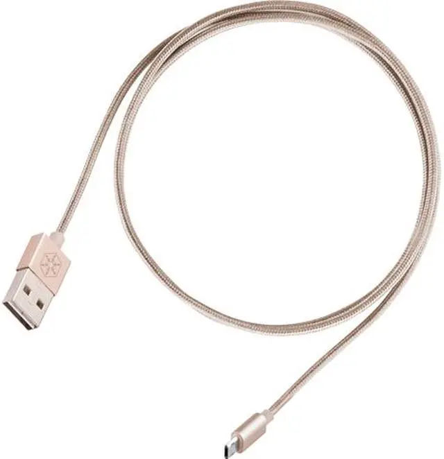 Main image of SilverStone Technology Micro USB Cable for Most Smartphones / LG / Samsung / Reversible USB-A / Reversible Micro USB-B / 1000MM - Gold - CPU01G