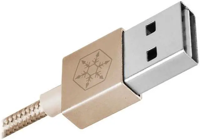 Alt view image 2 of 6 - SilverStone Technology Micro USB Cable for Most Smartphones / LG / Samsung / Reversible USB-A / Reversible Micro USB-B / 1000MM - Gold - CPU01G