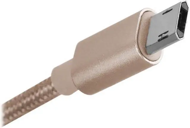Alt view image 3 of 6 - SilverStone Technology Micro USB Cable for Most Smartphones / LG / Samsung / Reversible USB-A / Reversible Micro USB-B / 1000MM - Gold - CPU01G