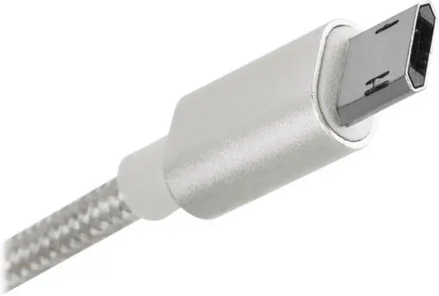 Alt view image 3 of 6 - SilverStone Technology Micro USB Cable for Most Smartphones / LG / Samsung / Reversible USB-A / Reversible Micro USB-B / 1000MM - Silver - CPU01S