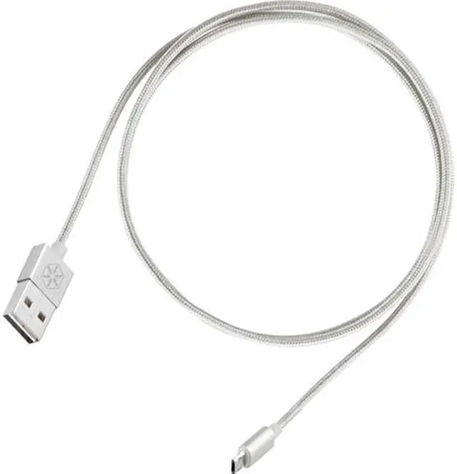 Main image of SilverStone Technology Micro USB Cable for Most Smartphones / LG / Samsung / Reversible USB-A / Reversible Micro USB-B / 1000MM - Silver - CPU01S