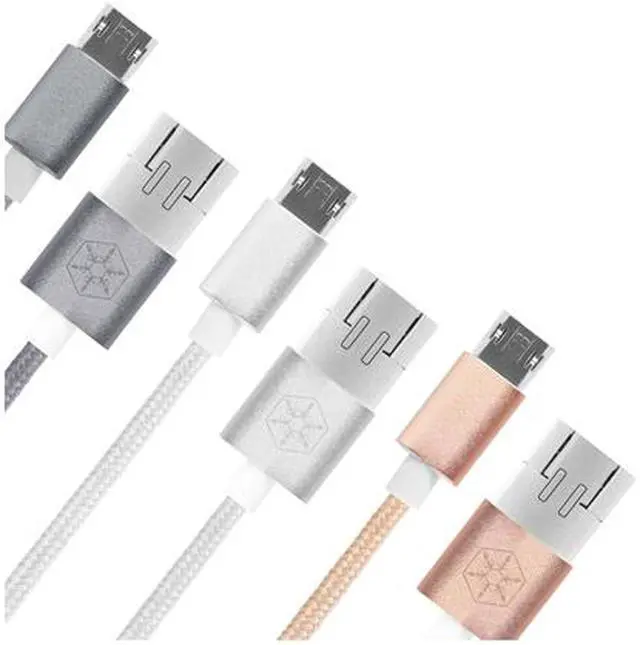 Alt view image 6 of 7 - Silverstone SST-CPU02C Charcoal high speed charge and data sync Cable