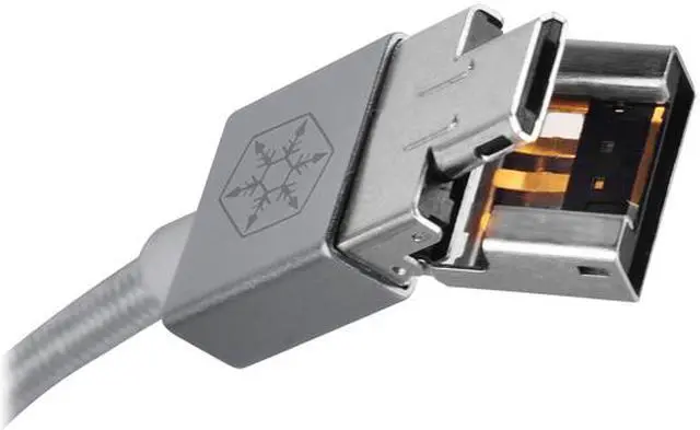 Alt view image 2 of 7 - Silverstone SST-CPU02C Charcoal high speed charge and data sync Cable