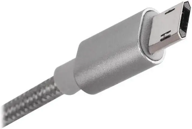 Alt view image 3 of 7 - Silverstone SST-CPU02C Charcoal high speed charge and data sync Cable