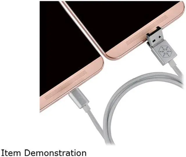 Alt view image 5 of 7 - Silverstone SST-CPU02C Charcoal high speed charge and data sync Cable