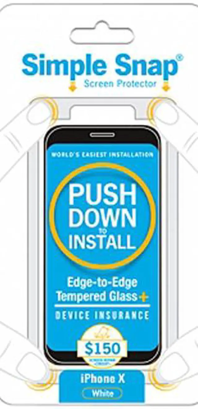 Main image of Simple Snap White Edge-to-edge + Device Protection Screen Protector for iPhone X SS0058