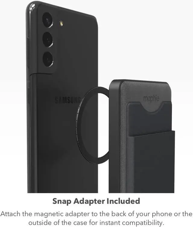Alt view image 5 of 5 - Mophie Snap+ Juice Pack Wallet - 5000 mAh - Black  401108985
