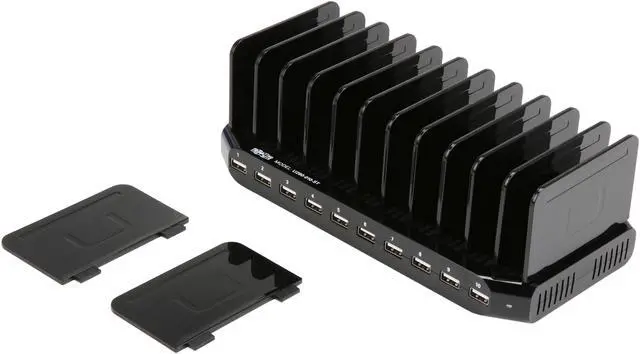 Alt view image 6 of 7 - Tripp Lite 10-Port USB Charging Station with Adjustable Storage - 12V 8A / 96W USB Charger Output (U280-010-ST)