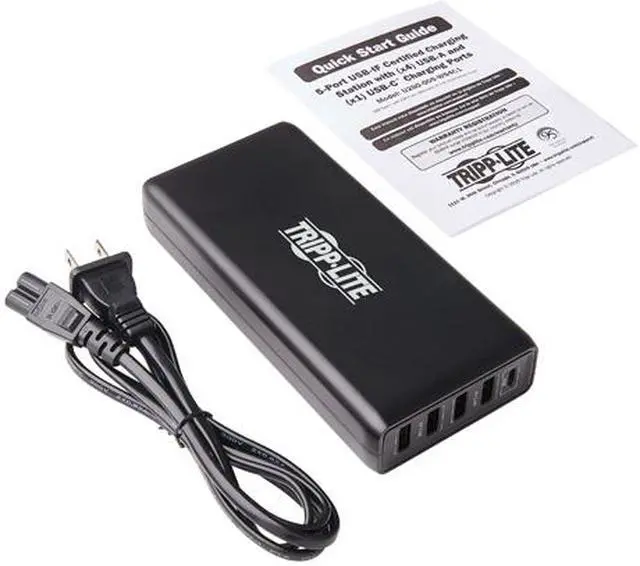Alt view image 4 of 5 - Tripp Lite U280-005-WS4C1 5-Port USB Charging Station - 4 USB-A Auto-Sensing & 1 USB-C PD 3.0, USB-IF Certified, 110W Max