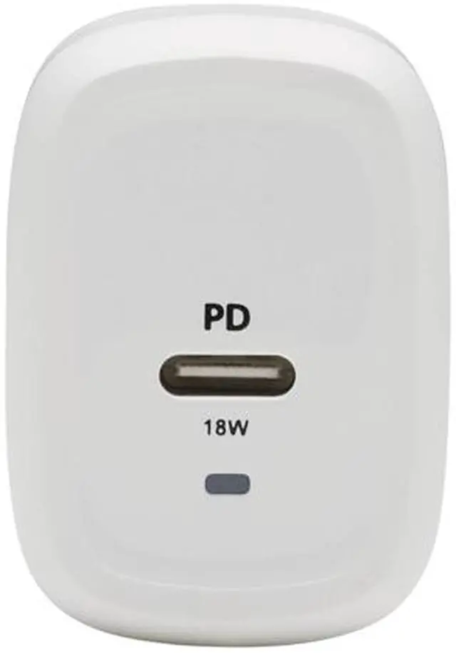 Alt view image 2 of 7 - Compact USB-C Wall Charger - 18W PD Charging, GaN Technology, USB-C to Lightning Cable, White