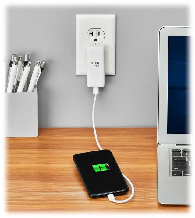 Alt view image 2 of 8 - Tripp Lite series Flat 1-Port USB-C Wall Charger - GaN Technology, 20W PD 3.0 Charging, White (U280-WF1-20C1-G)