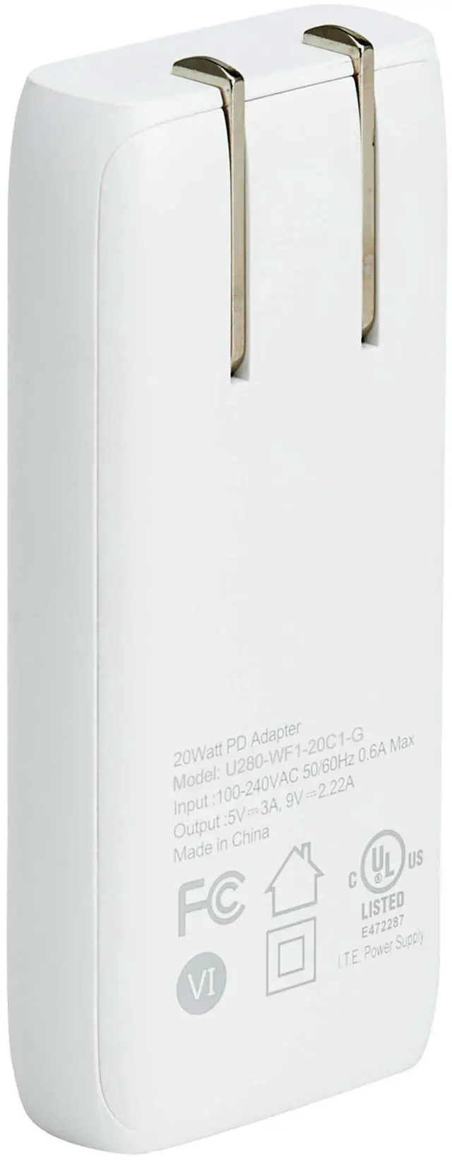 Alt view image 5 of 8 - Tripp Lite series Flat 1-Port USB-C Wall Charger - GaN Technology, 20W PD 3.0 Charging, White (U280-WF1-20C1-G)