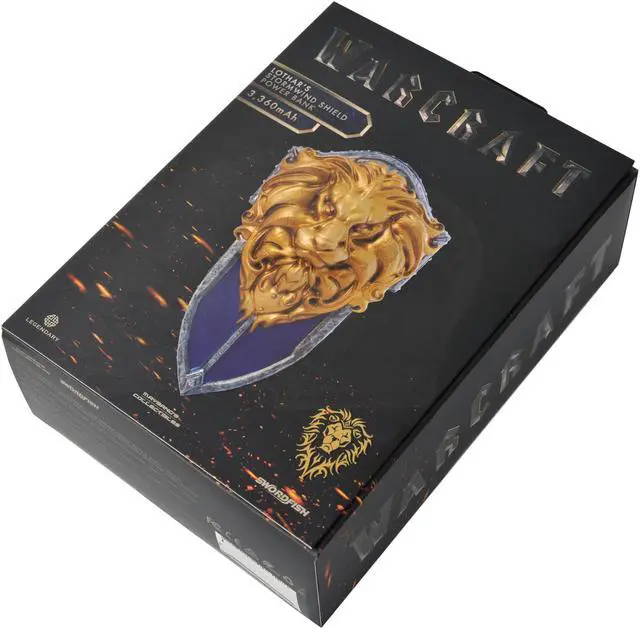Alt view image 6 of 6 - Swordfish SFW-PB350SS Warcraft Movie Collection Lothar's Stormwind Shield Power Bank - 3360 mAh