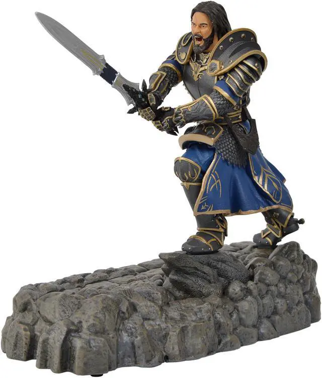 Alt view image 2 of 7 - Swordfish SFW-PD1000L Warcraft Movie Collection Lothar Statue Phone Dock - Alliance (Cellphone Not Included)