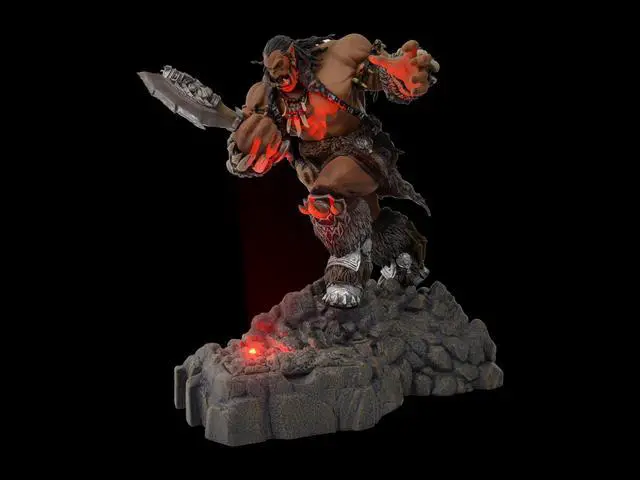 Alt view image 4 of 7 - Swordfish SFW-PD1000D Warcraft Movie Collection Durotan Statue Phone Dock - Horde (Cellphone Not Included)