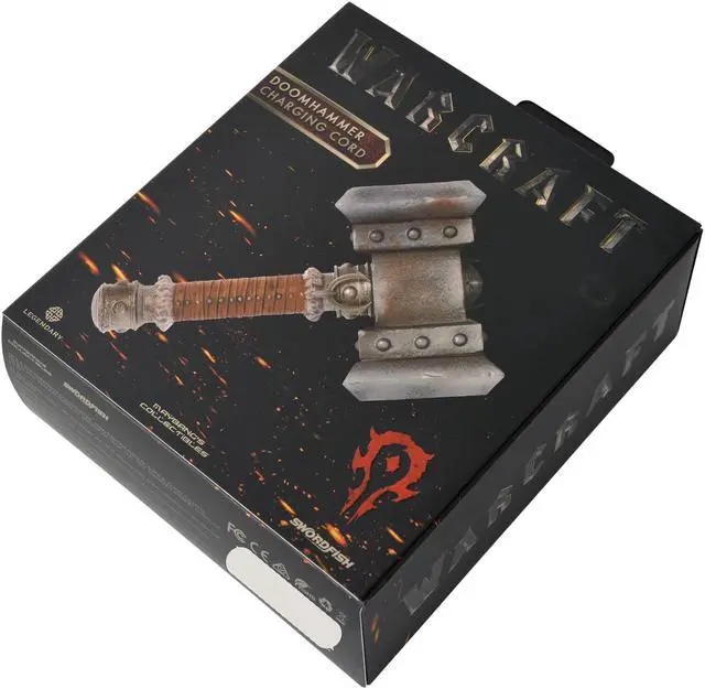 Alt view image 6 of 6 - Swordfish SFW-CC100DH Warcraft Movie Collection Doomhammer Charging Cord - Micro USB for Android and Lightning for IOS