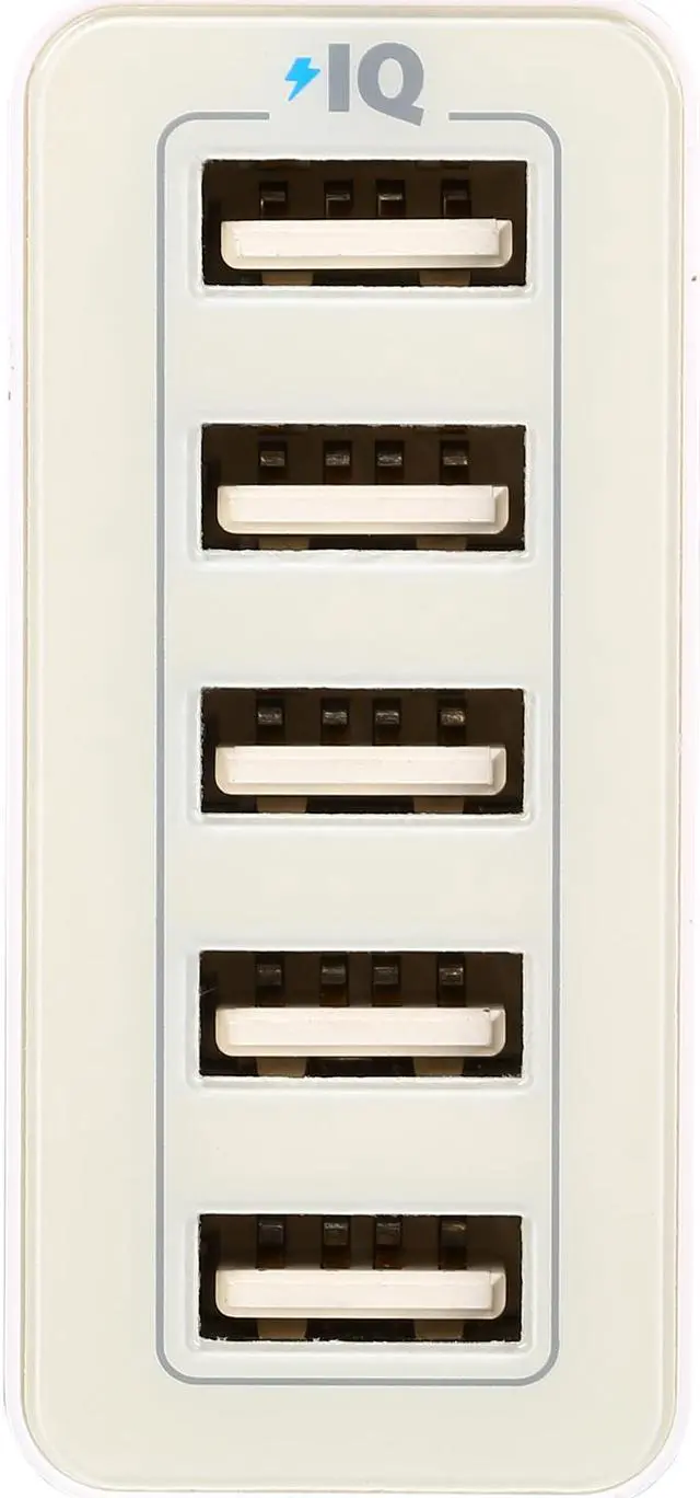 Alt view image 2 of 6 - (NEW) Anker 71AN7105SS-WA 40W 5-Port Family-Sized Desktop USB Charger with PowerIQ Technology For iPhone, iPad Air, Samsung Galaxy, Nexus, HTC, Nokia and More (White)