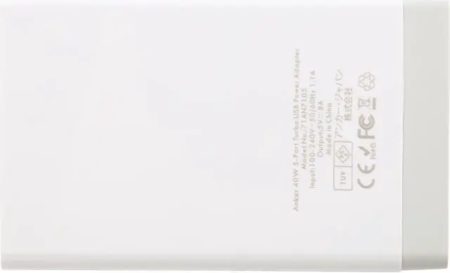 Alt view image 5 of 6 - (NEW) Anker 71AN7105SS-WA 40W 5-Port Family-Sized Desktop USB Charger with PowerIQ Technology For iPhone, iPad Air, Samsung Galaxy, Nexus, HTC, Nokia and More (White)