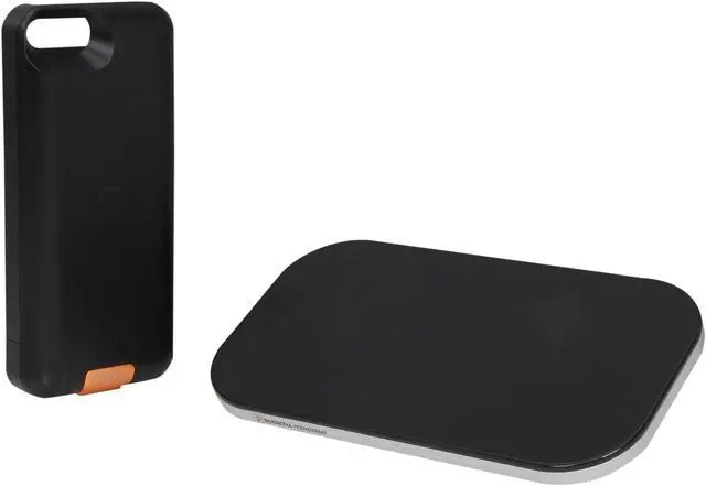 Alt view image 2 of 11 - Duracell Powermat Black PowerSet II Kit for iPhone 5 with Access Case, Snap Battery and Powermat CSA5SB1