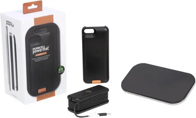 Alt view image 11 of 11 - Duracell Powermat Black PowerSet II Kit for iPhone 5 with Access Case, Snap Battery and Powermat CSA5SB1