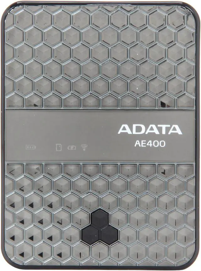 Alt view image 2 of 7 - ADATA DashDrive Air AE400 Black 5000 mAh Wireless Storage Reader and Power Bank AAE400-CBKSV