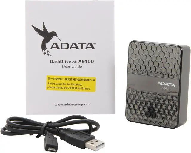 Alt view image 6 of 7 - ADATA DashDrive Air AE400 Black 5000 mAh Wireless Storage Reader and Power Bank AAE400-CBKSV