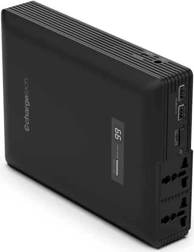 Alt view image 2 of 5 - Chargetech Black 54,000mAh/199Wh Max Premium 54K Dual AC Battery Pack CT-600062