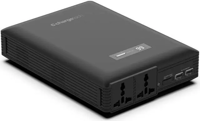 Alt view image 3 of 5 - Chargetech Black 54,000mAh/199Wh Max Premium 54K Dual AC Battery Pack CT-600062