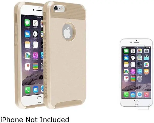 Main image of 1X Hybrid Case compatible with Apple iPhone 6 4.7, Gold TPU/Gold Hard