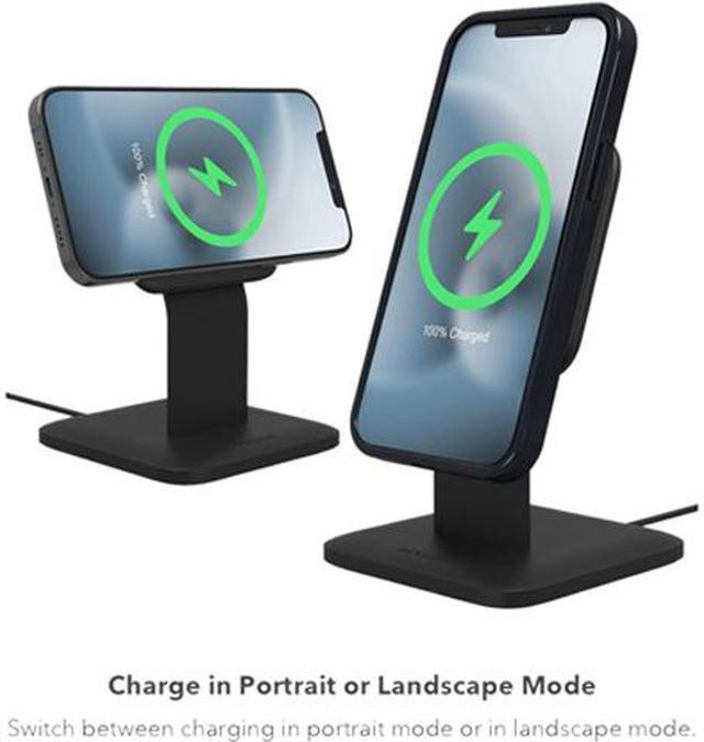 Alt view image 3 of 6 - Mophie 401307719 Snap+ Wireless Stand Black 15W Wireless Charging Stand Compatible with Snap and Magsafe
