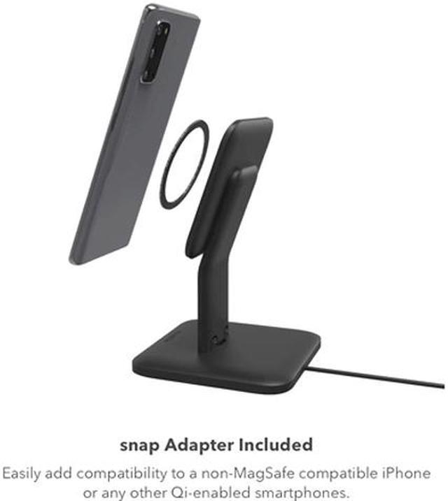 Alt view image 6 of 6 - Mophie 401307719 Snap+ Wireless Stand Black 15W Wireless Charging Stand Compatible with Snap and Magsafe