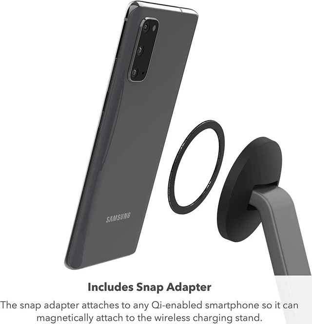 Alt view image 3 of 4 - Mophie Snap+ 2-in1 Charge Stand & Pad w/Snap+ Adapter - Black 401309750