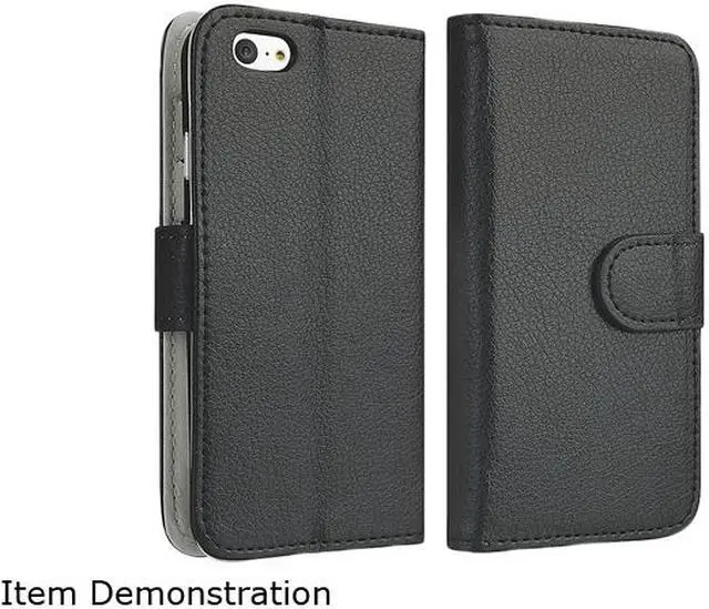 Alt view image 3 of 5 - Insten Black Folio Stand Wallet Leather Case w/ Card Slot for Apple iPhone 6 (4.7-inch) 1923781