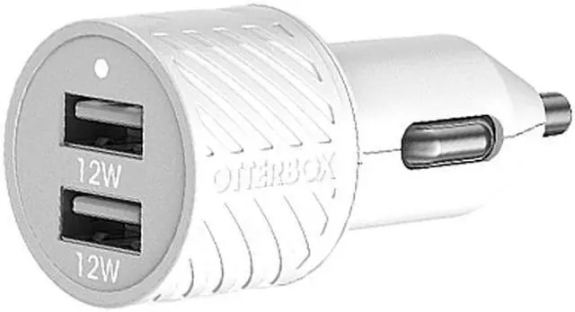Alt view image 2 of 3 - OtterBox 78-52701 Cloud Dream White USB-A Dual Port Car Charger - 24W