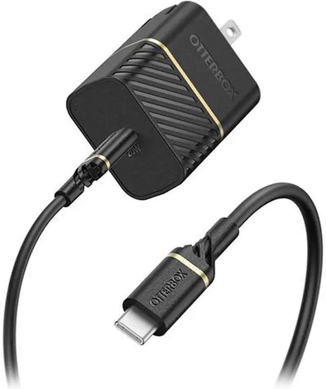 Main image of OtterBox Fast Charge, USB-C to USB-C cable and Wall Charger, 20W, Black