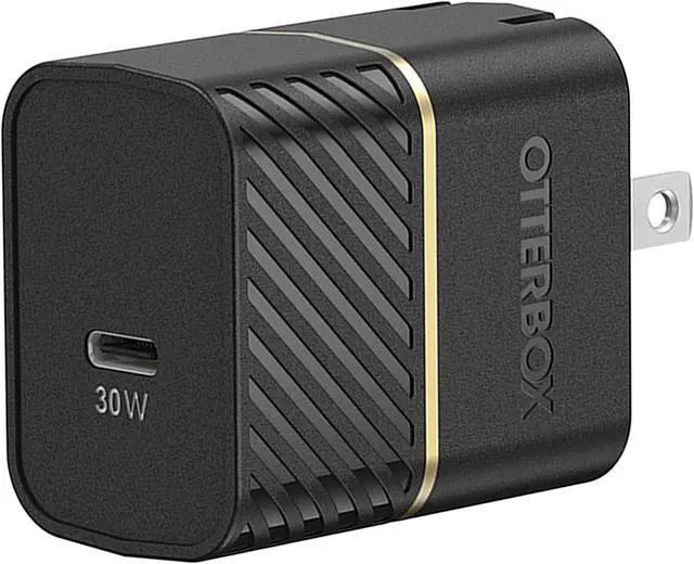 Alt view image 2 of 2 - OtterBox Fast Charge, USB-C to USB-C cable and Wall Charger, 30W, Black