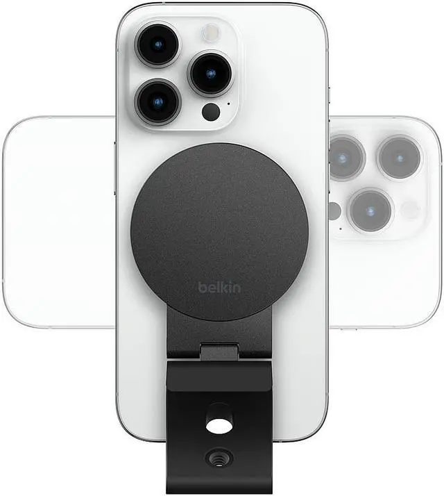Alt view image 4 of 6 - BELKIN Gray iPhone Mount with MagSafe for Mac Desktops and Displays MMA007btGY