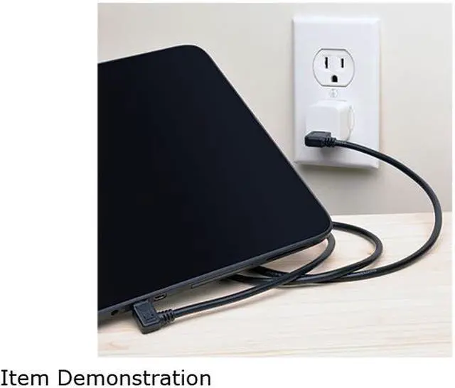 Alt view image 3 of 3 - Tripp Lite UR05C-003-RARB Black Dedicated Reversible USB Charging Cable (Left / Right Angle Reversible A to Right Angle 5-Pin Micro B), 3-ft.