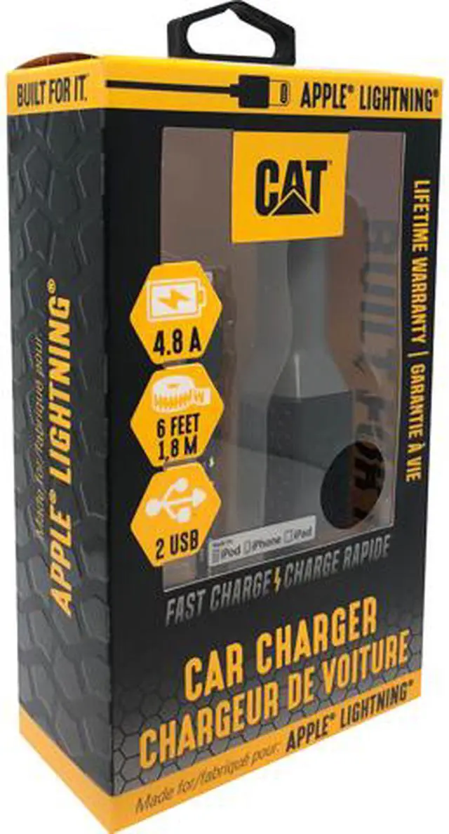 Main image of CAT CAT-CLA-ACL Black 1 USB - Certified Apple Lightning Vehicle Charger - 4.8A