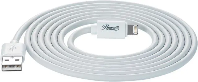 Alt view image 2 of 6 - Rosewill RCCC-16001 Lightning Cable, White, 6 ft. MFi Certified