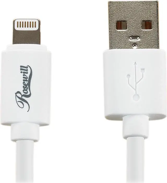 Alt view image 4 of 6 - Rosewill RCCC-16001 Lightning Cable, White, 6 ft. MFi Certified