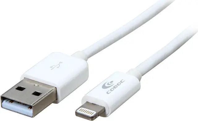 Main image of Coboc iSyncLT8-6-WH MFi Certified, Apple approved, White 6ft 8-Pin Lightning Connector to USB Cable compatible with the newest iOS 8.1 and beyond - Charge and Sync Cable
