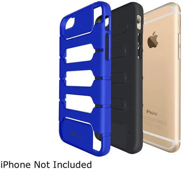Alt view image 4 of 4 - roocase Slim XENO Armor Hybrid TPU PC Case Cover for Apple iPhone 6 Plus / 6S Plus 5.5-inch, Blue