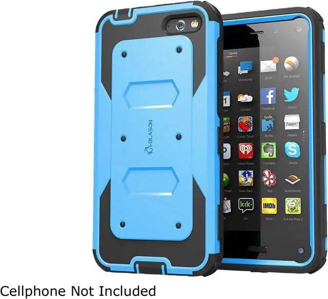 Main image of i-Blason Blue Amazon Fire Phone Case - Armorbox Dual Layer Hybrid Full-body Protective Holster Cover Firephone-Armorbox-Blue