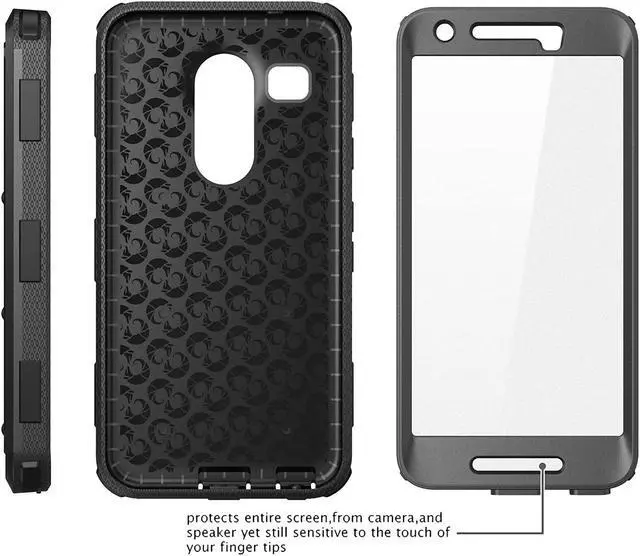 Alt view image 2 of 3 - i-Blason Armorbox Black Google Nexus 5X Case - Armorbox Series Fullbody Case with Screen Protector Nexus5X-Armorbox-Black