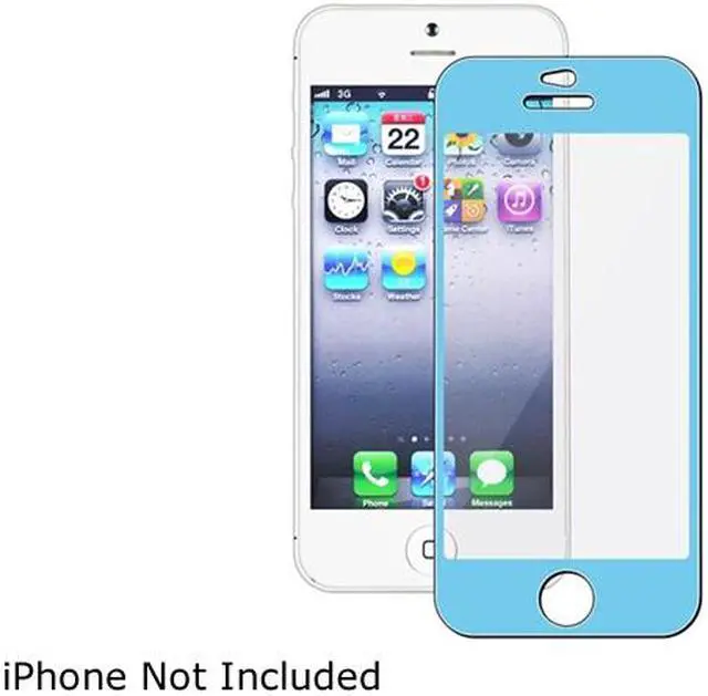 Alt view image 2 of 3 - Insten Clear/Green TPU Rubber Bumper with Blue Color Frame Screen Protector Compatible with Apple iPhone 5C 1475719