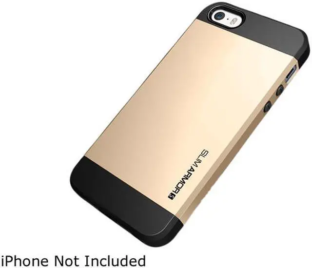 Alt view image 3 of 4 - Spigen Slim Armor S Champagne Gold iPhone 5S / 5 Case SGP10604