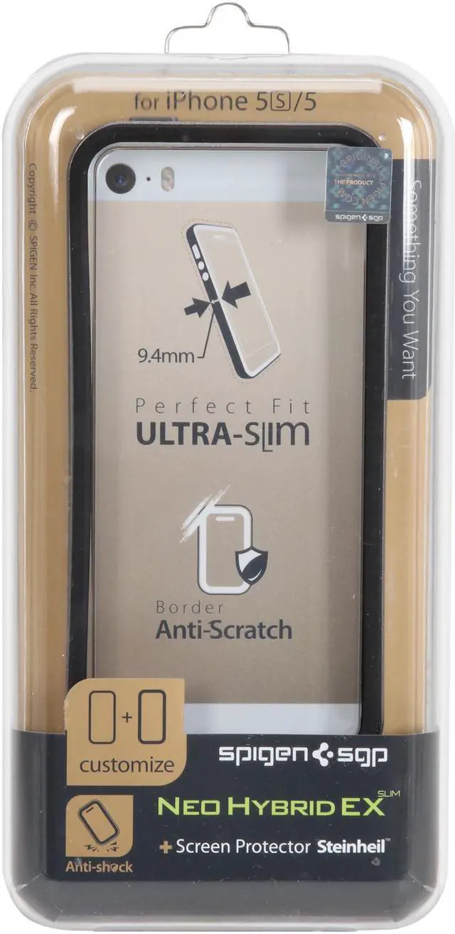 Alt view image 5 of 5 - Spigen Neo Hybrid EX Slim Metal Gunmetal iPhone 5S / 5 Case SGP10064