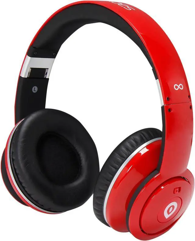 Alt view image 2 of 9 - Alienvibes EP02 Red Headphone 40mm Active Noise Cancellation Headphones with In-line Microphone I-EP02-RD